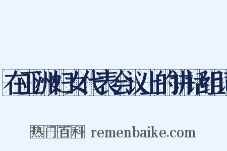 在亚洲妇女代表会议上的讲话组词是什么意思的图片